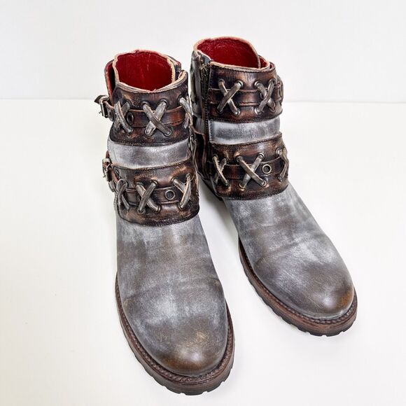 Freebird by Steven Women Dublin Smoke Grey Leather Boots Size US 9 - Picture 3 of 9